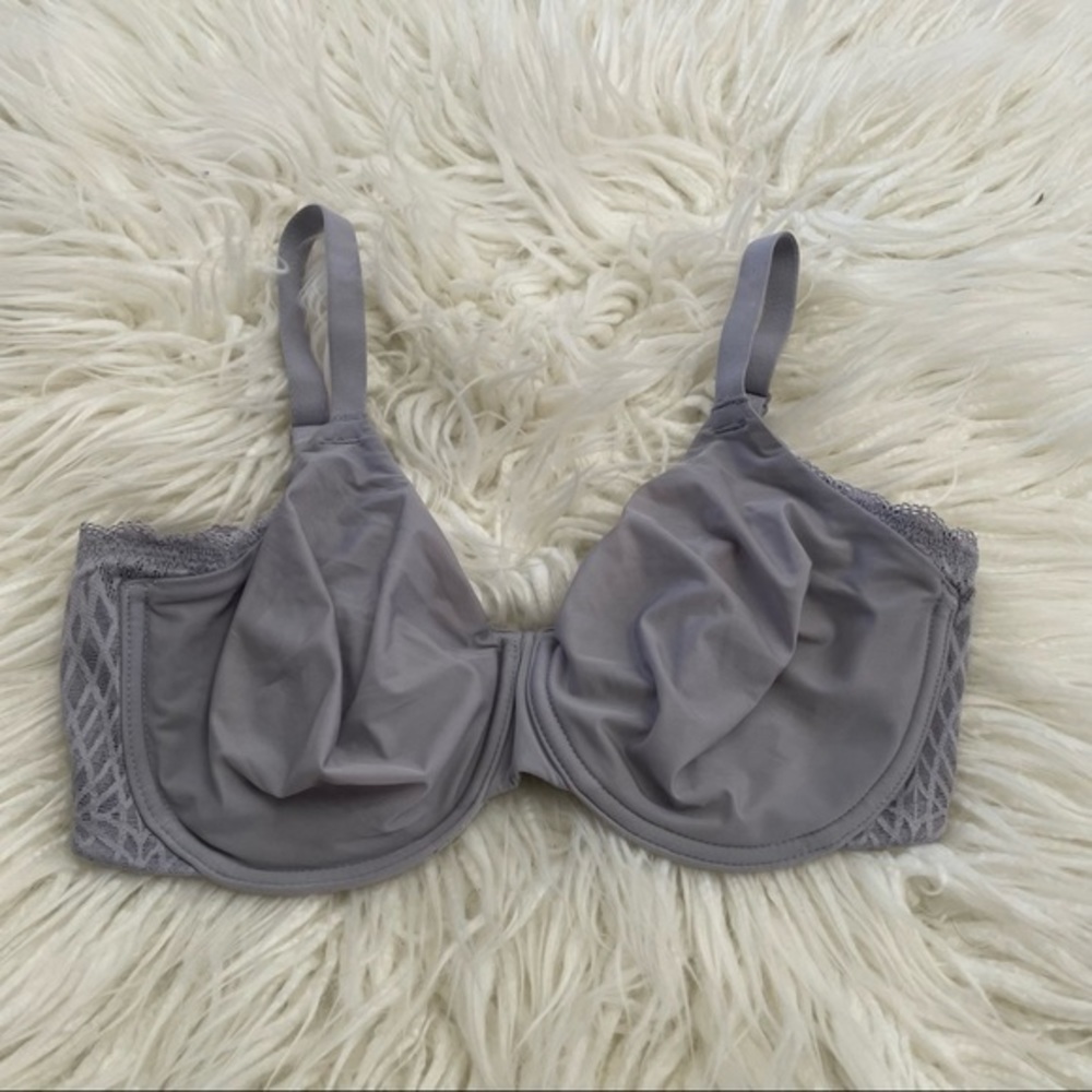 Wacoal ultimate side smoother purple gray underwire bra 855338 size 34DDD